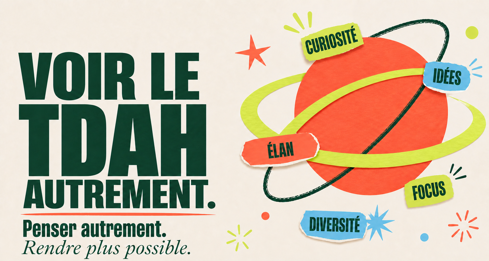 yesyoucan.ch — Voir le TDAH autrement. Libérer les forces. Rendre davantage possible. Curiosité, idées, élan, concentration, diversité.