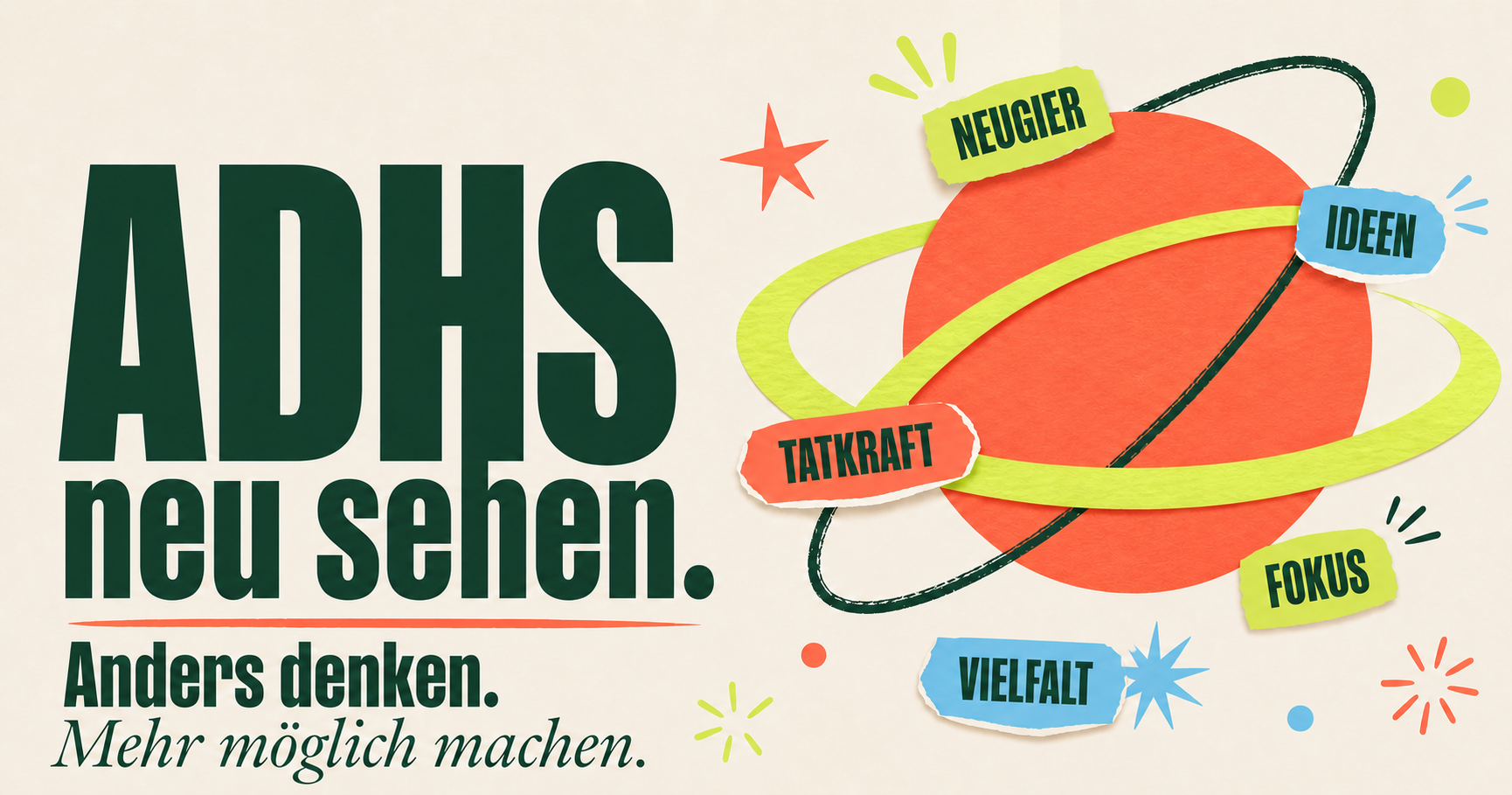 yesyoucan.ch — ADHS neu sehen. Anders denken. Mehr möglich machen. Neugier, Ideen, Tatkraft, Fokus, Vielfalt.